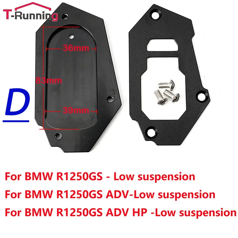For BMW R1250GS R1200GS R1250 GS Adventure HP R 1250 GSA Low Suspension gs1250 Motorcycle CNC Kickstand Side Stand Extension Pad