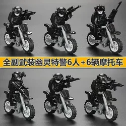 Tactical Black Ghost SWAT Miniature Building Block Set (Ghost)
