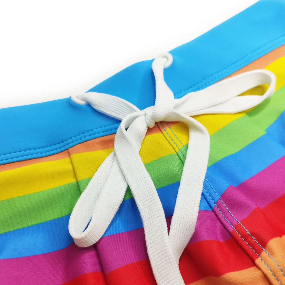 Men Swimwear Summer Swimsuit Kids Surf Man Trunks Push-up Beach Low-Waist Pride Day Gay Swim Bathing-Pants surfing