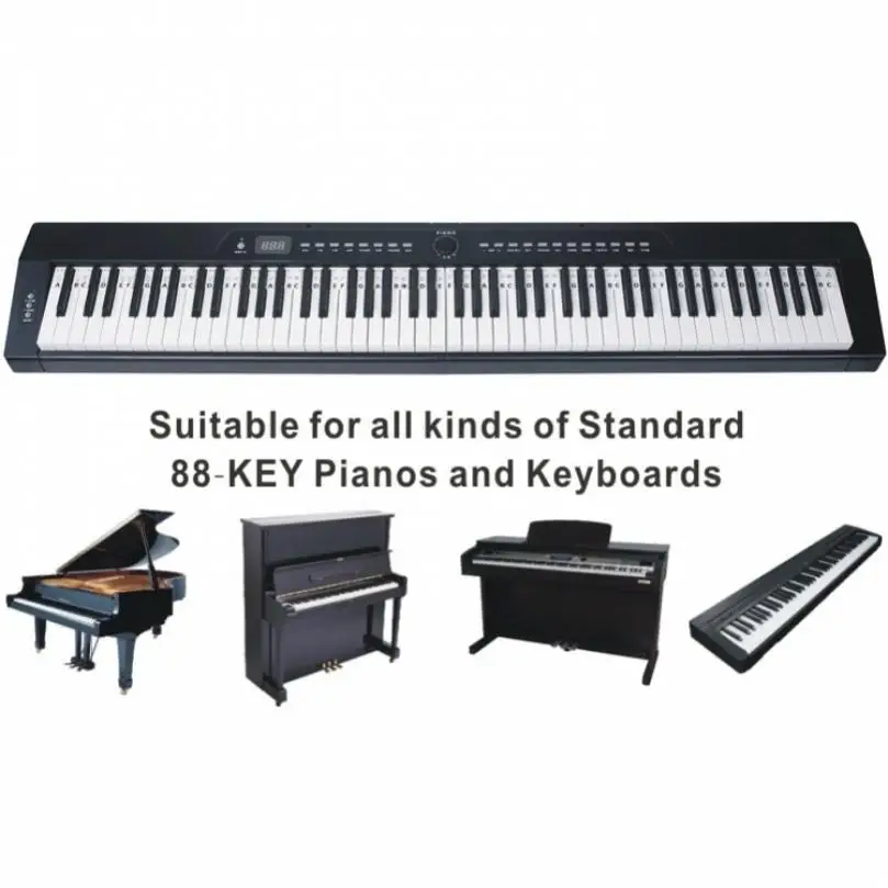 Piano Keyboard Labels 61 88 Keys Piano Keyboard Note Labels Marker Free Paste Overlay Silicone Strips Piano Guide for Beginners Kids Practice Sticker
