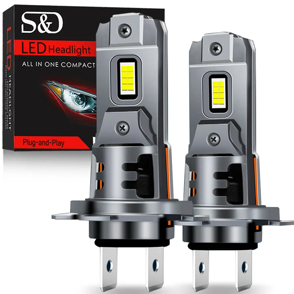 Mini H7 LED Headlight Bulb Wireless 250W CSP Car Headlamp Auto Diode Lamps H7 Turbo Led 12V 6500K 30000LM