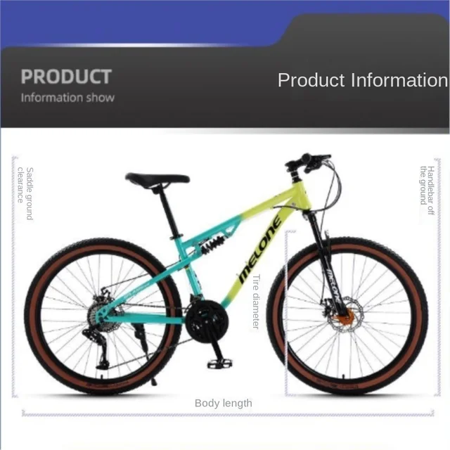 FJ High Carbon Steel Soft Tail Dual Shock Absorption Variable Speed Mountain Bike Off-road Variable Speed Downhill Mountain Bike 5