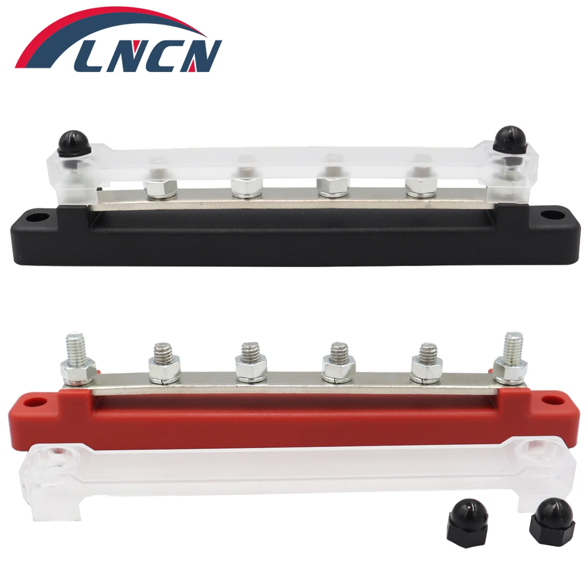 Positive Negative Bus Bar Battery Power 12V Distribution Block 6 X M6