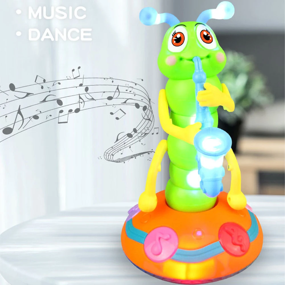 

Caterpillar Saxophone Toys Battery Powered Cultivate Imagination Musical Educational Toy Electric Animal Toys for Boys Girls