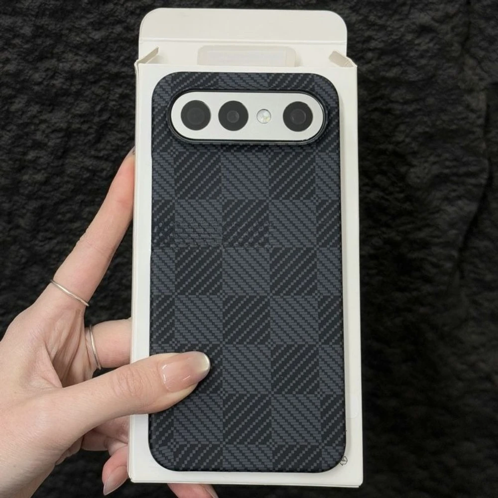 Luxury Matte Carbon Fiber Texture Anti-Fall Phone Case, Non-Slip Protective Shell