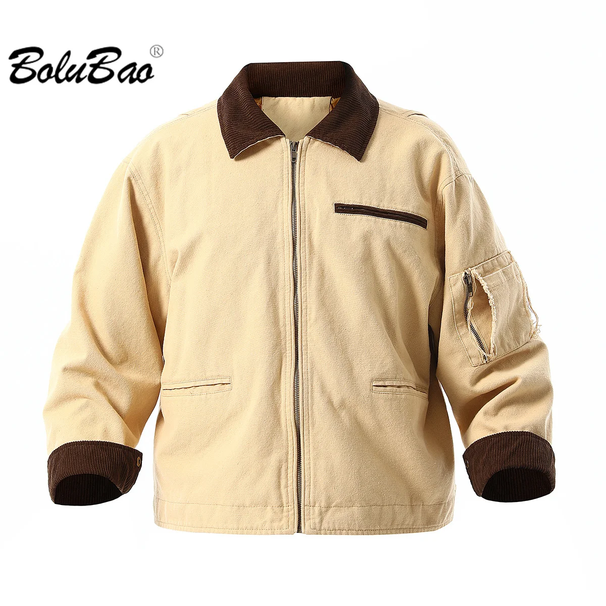

BOLUBAO 2023 Outdoor Casual Jacket For Men Cotton Cashmere Warm Coat High Quality Design Hot Street Wear jacket For Men