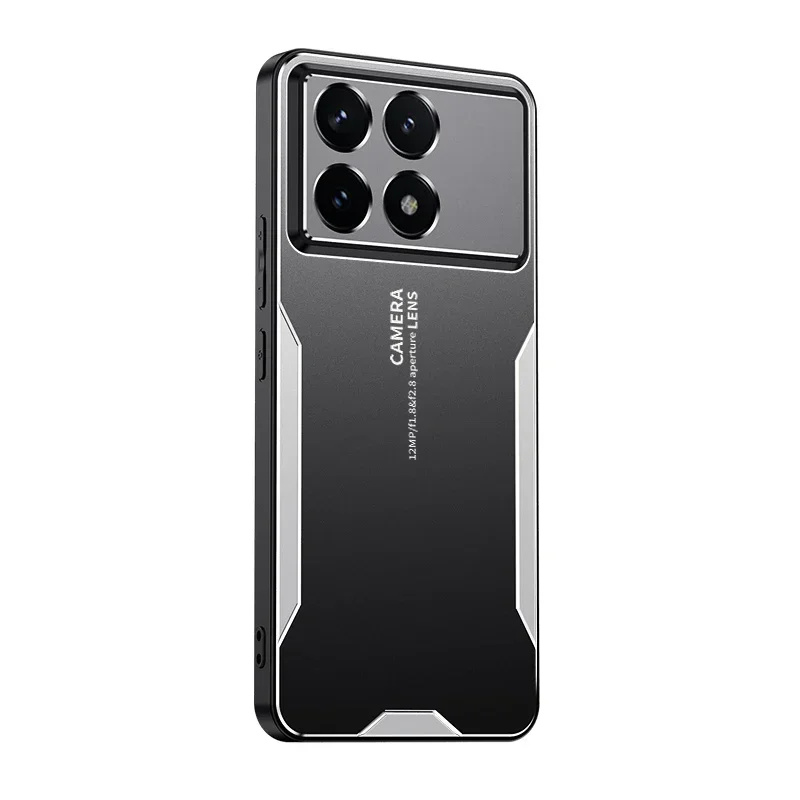 Luxury Laser-Carved Shockproof Metal Back Cover in Aluminum Alloy