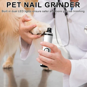 Electric Dog Nail Grinder Rechargeable Pet Nail Grinder Quiet Dog Nail Trimmer Suitable for Small Middle Large Dogs and Cats 1