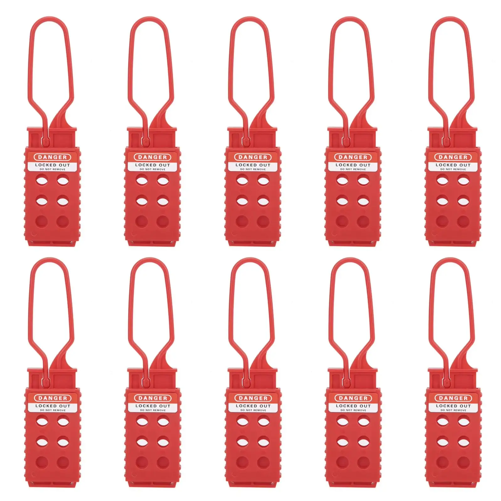 Safety Lockout Hasp 6‑Hole Insulating Nylon for Industrial Equipment Maintenance Safety Lockout Hasp Lock