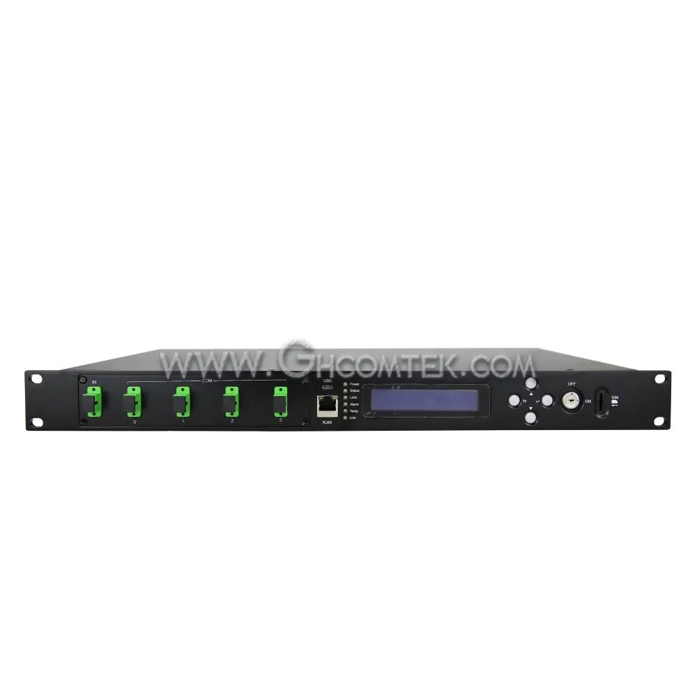 4 port 22dbm Power Out FTTH CATV 1550nm EDFA Fiber Optical Amplifier Single Power Supply catv ftth edfa 16x23db wdm output catv optical transmitter 1550nm erbium doped fiber amplifier