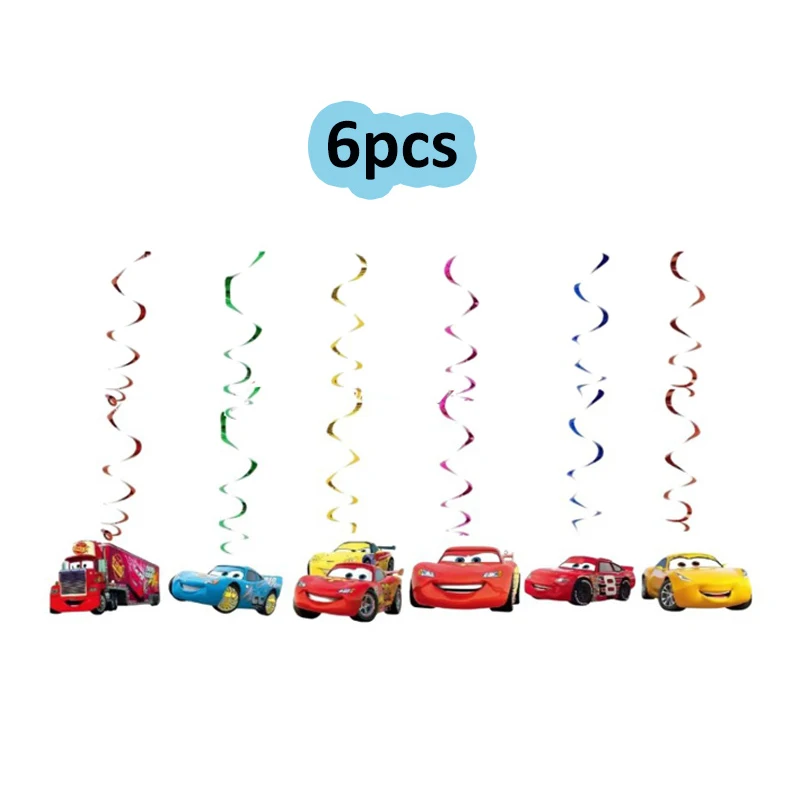 thumbnail image 1 of Decoraciones para fiestas de cumpleaños de Cars Disney Pixar Cars Lightning Mcqueen Globos Servilletas de papel Vasos Platos Bolsas de regalo Vajilla Suministros, 1 of 5