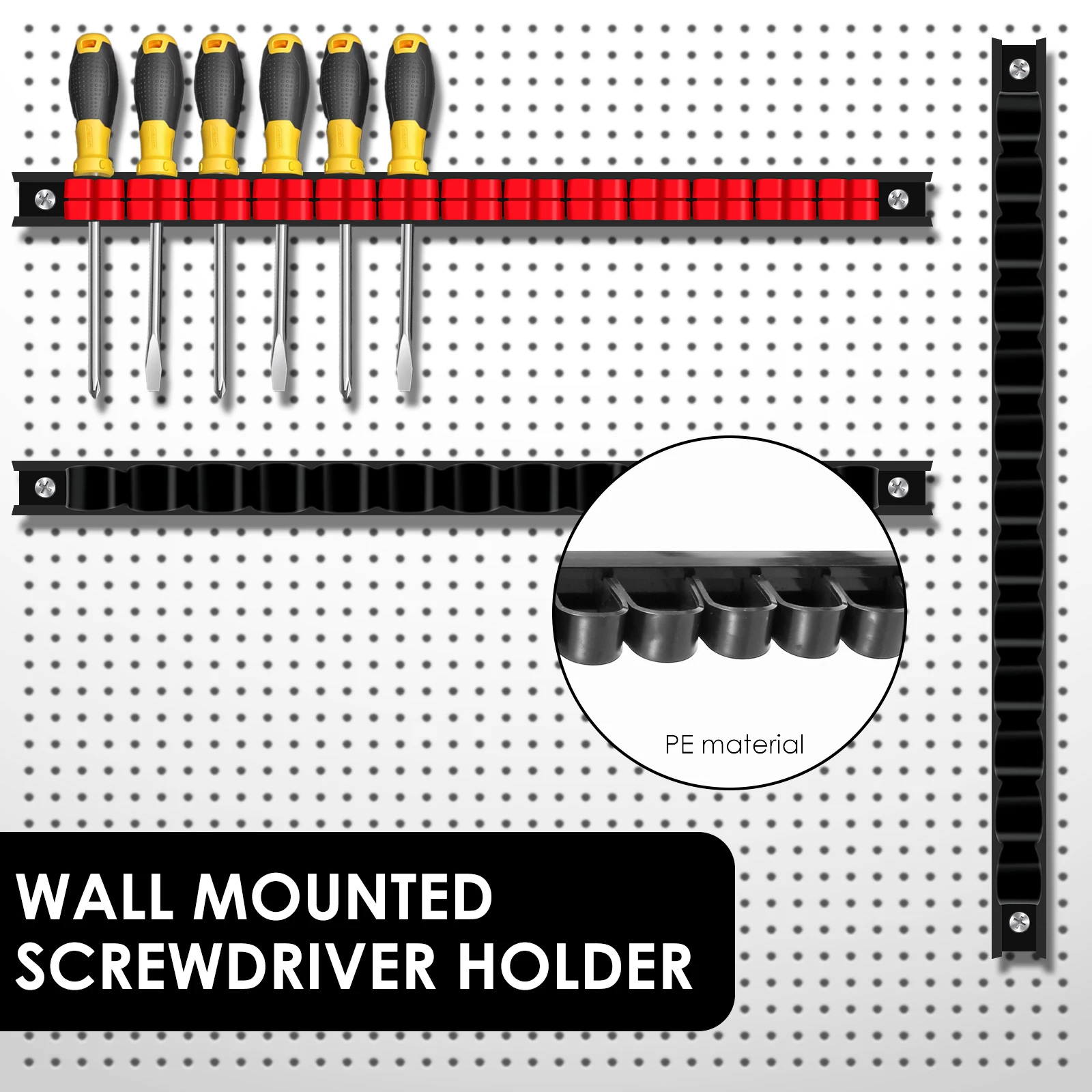5/2PCS Screwdriver Organizer Holder Wall Mounted Screwdriver Wrench Pliers Rack Organizer Tool Hardware Tool Display Hanger 2