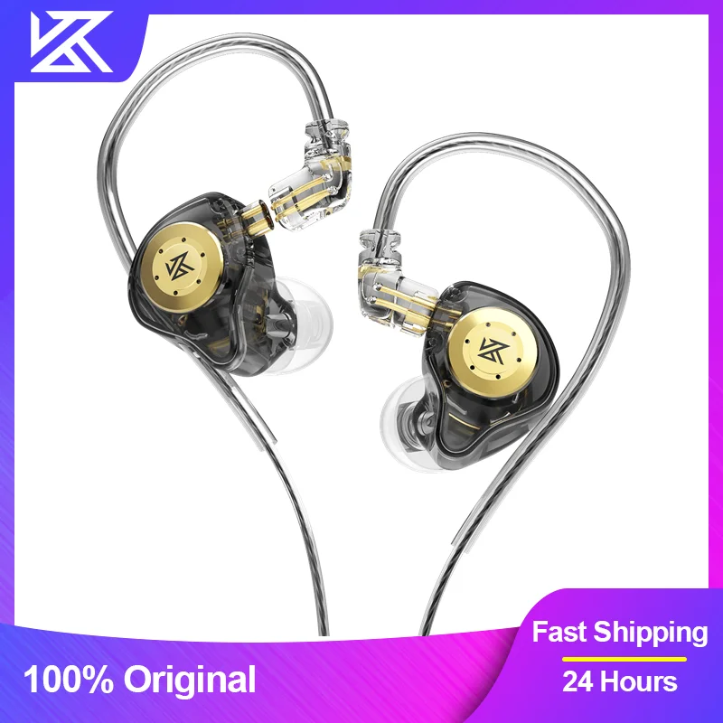 

KZ edx pro professional dynamic HiFi headphones with microphone wire-controlled mobile phone computer games in-ear sports music