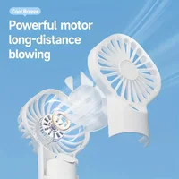 Portable Rechargeable Handheld Misting Fan - Battery Operated USB Rechargeable Mini Face Steamer Fan for Travel and Outdoor Use 3