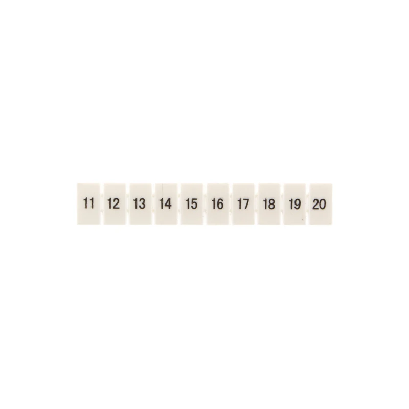 10Pcs ZB-6 Marker Strips Numbering Blank UK2.5 UK2.5B DIKD-1.5PT-4 ST-4 UKK5 DIN Rail Terminal Block ZB6 ZB 6 Wire Connectors Din Rail Terminal Block