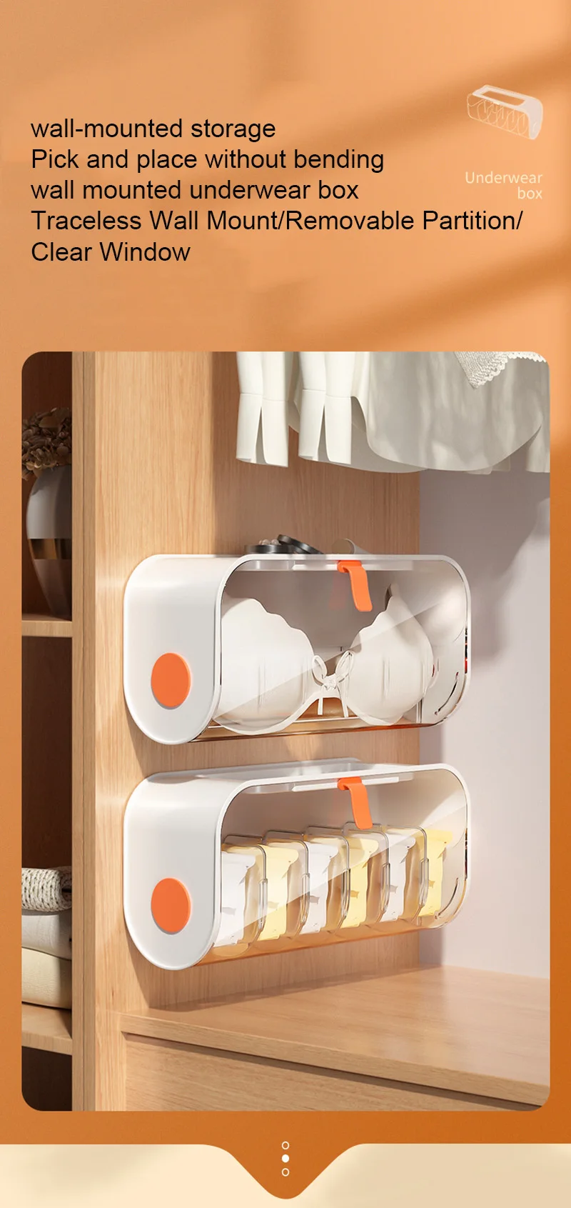 Multifuctional Socks Underwear Storage Artifact Wall-Mounted Punch Free Rack Holder Organizer