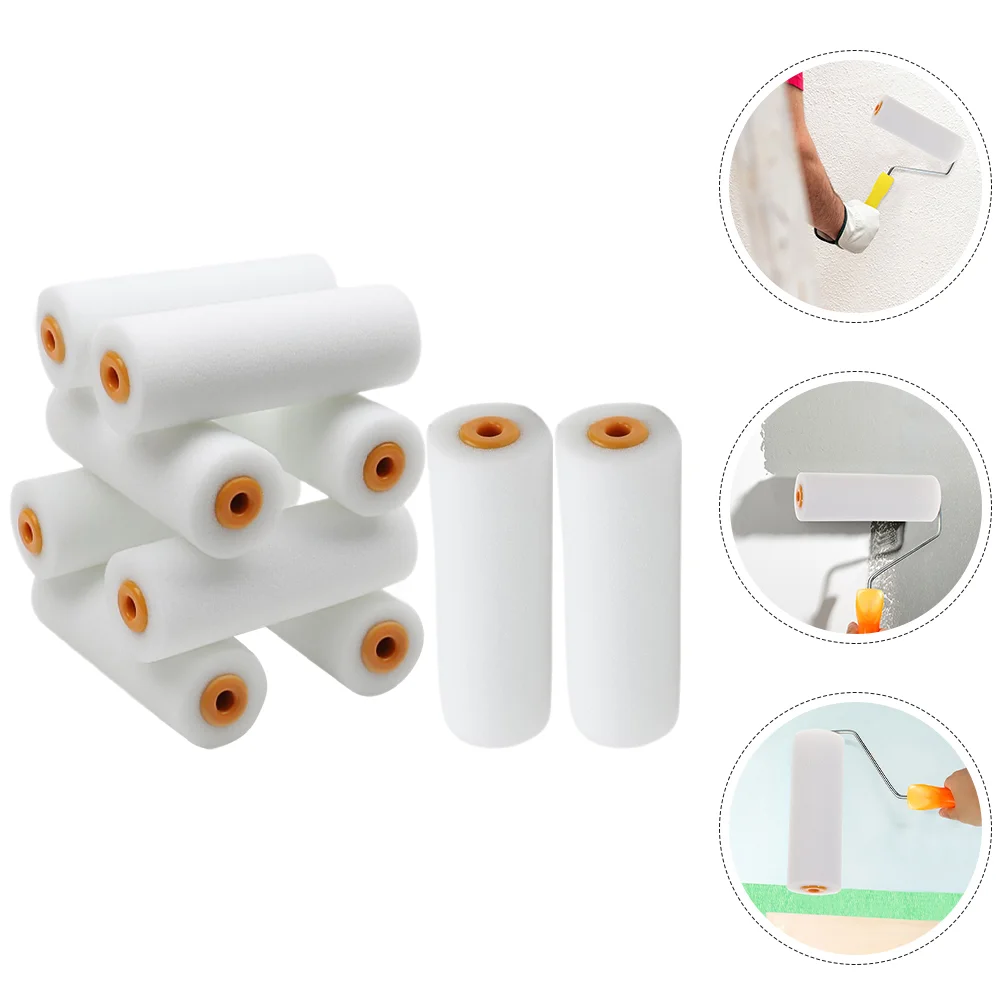 

10.5cm Sponge Paint Roller Sponge Paint Roller Nap Replacement Painting Brushes Handle Tools