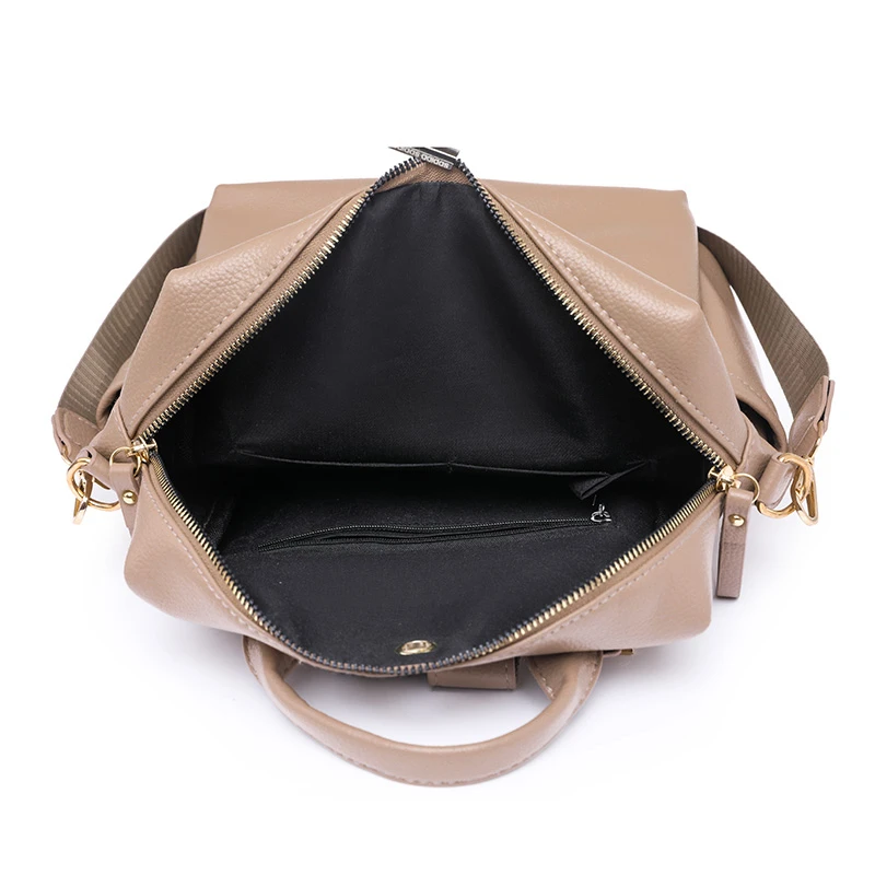 Fashion Backpack Women Shoulder Bag Soft Leather Daypack Female Large Travel Bag Ladies Bagpack Big School Backpack for Girls