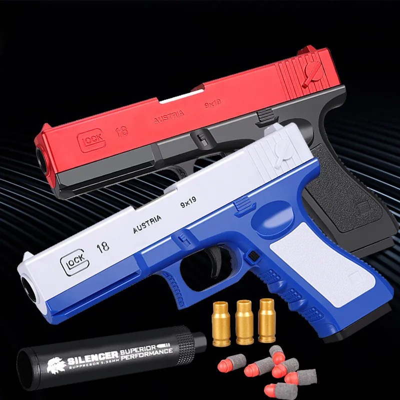 

Glock Shell Throwing Soft Bullet Gun M1911 Toy Gun