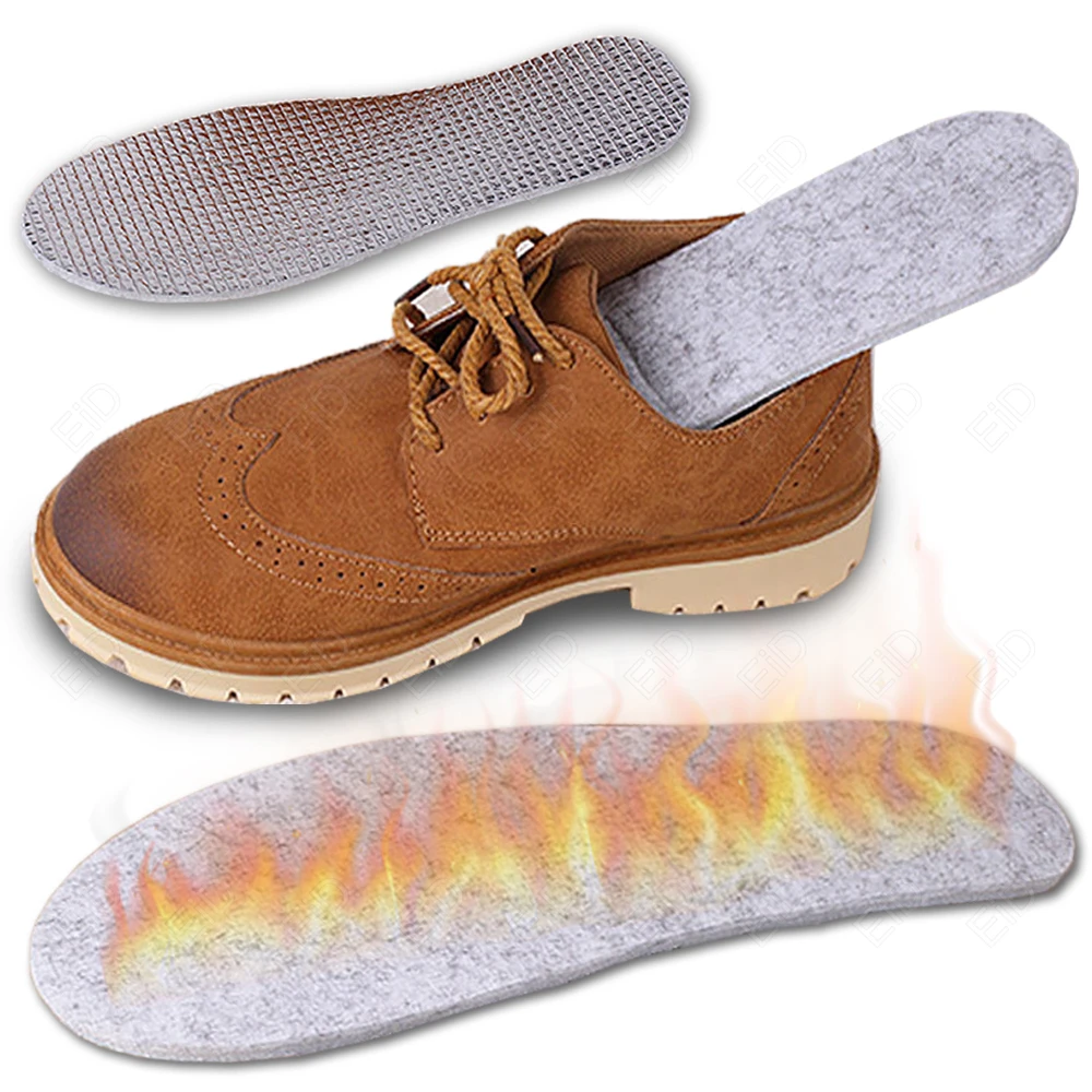 Eid Winter Zinn folie warme Einlegesohlen für Schuhe Männer Frauen weiche Schuhe Pads atmungsaktive haut freundliche Baumwolle halten warme thermische Einlegesohle – Detail 16
