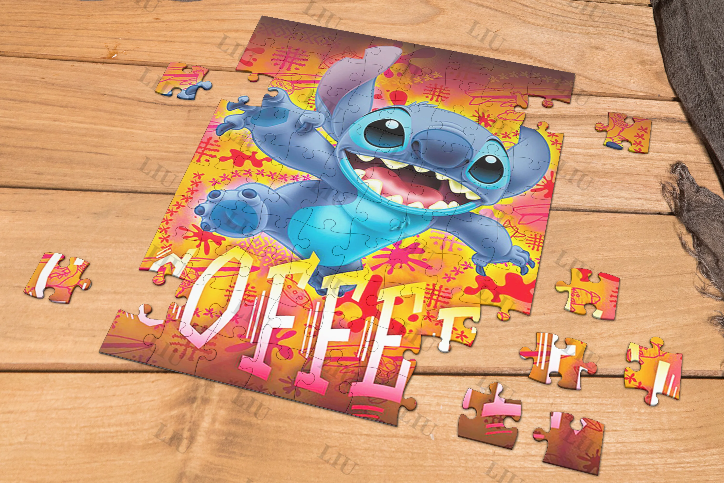 Disney Lilo & Stitch Puzzle 300/500/1000 Pieces Adult Puzzle Jigsaw Parper  Puzzle Educational Toy