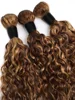 Water Wave Human Hair Bundles Highlight Ombre Honey Blonde Curly 3 4 Bundles 10A 12A 14A Virgin Double Weft Water Curly Bundles 4