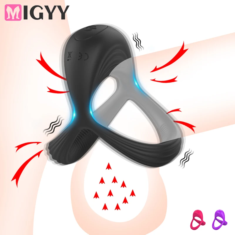 Vibrator Cockring Penis Cockring auf für Mann Verzögerung Ejakulation Sexspielzeug für Männer Paar Ringe Penisring Spielzeug für Erwachsene 18 1