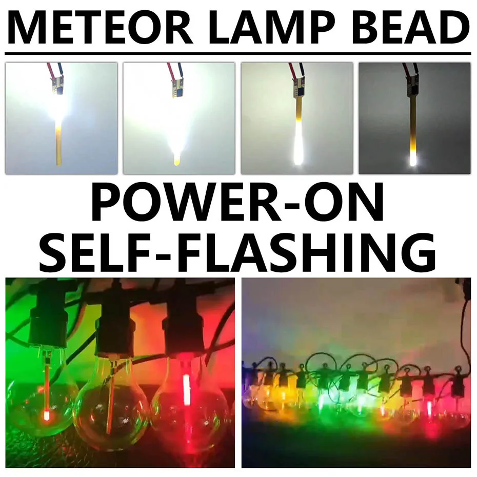 3V LED COB Meteorschauer Fließendes Wasser Lampe 40mm LED Filament 2200k 2700K 6500K Grün blau Rot Rosa Teile Zubehör Dioden DIY – Detail 4