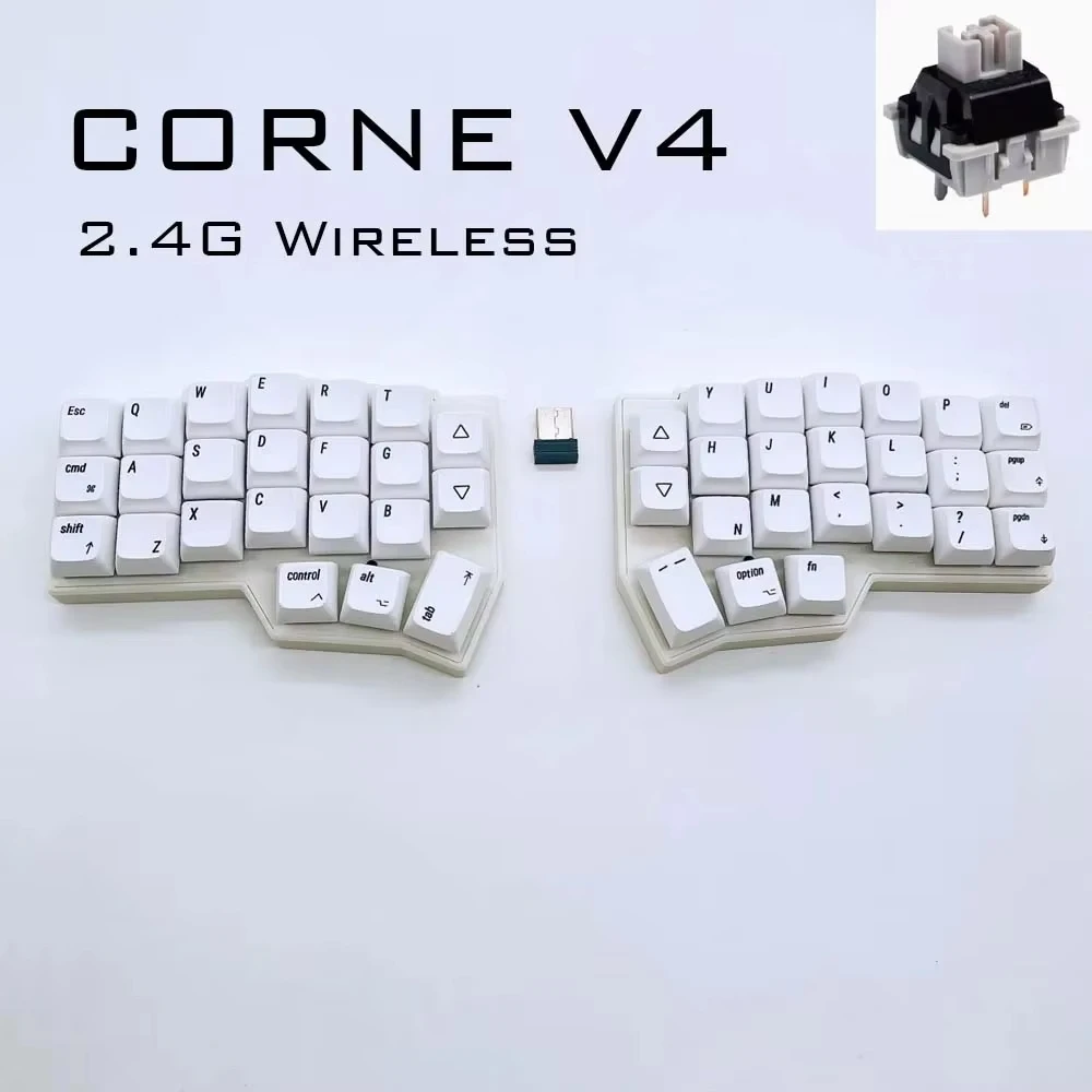 CORNE V4 2.4 グラムワイヤレス分割キーボード分割メカニカル