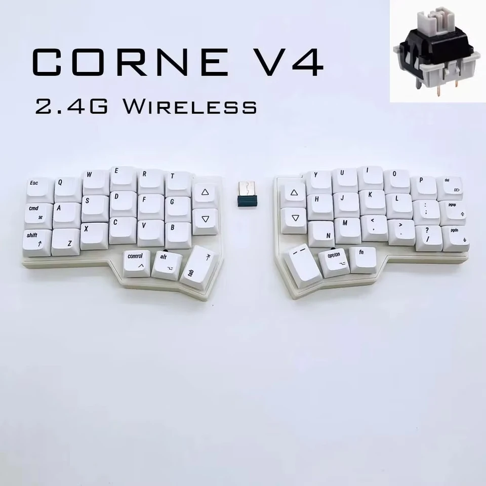 CORNE V4 2.4 グラムワイヤレス分割キーボード分割メカニカル