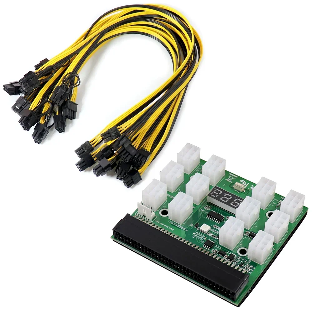 サーバー電源変換ボード 12ポート 6ピン アダプターカード 12V グラフィックス電源ボード BTCマイニング用 ブレイクアウトボード-サーバー電源, マイニングパネル,dell 750w,1100w,2000w,atx 16ポート,6ピン,4ピン,psu gpu - AliExpress 12V  PCI-E 12/17x 6ピン電源 ...