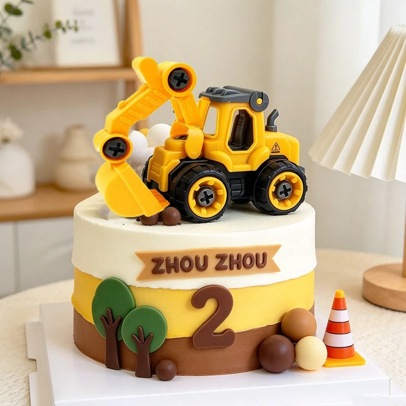 Bau Kuchen Topper Geburtstag Kuchen Dekoration Bagger Turm Kran Verkehrszeichen Fahrzeuge Kinder Geburtstag Party Baby Dusche