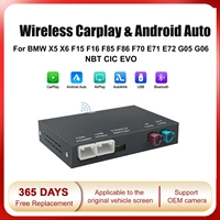 AUTOABC CarPlay sans fil pour BMWX5 X6 F15 F16 F85 F86 F70 E71 E72 G05 G06 avec Android Auto lien miroir AirPlay voiture jouer 1