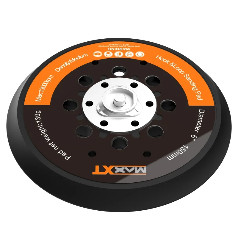 MAXXT 6" 150mm Professional 13000rpm Hook And Loop Double-acting Random Orbital Sanding Pad For Polishing 2