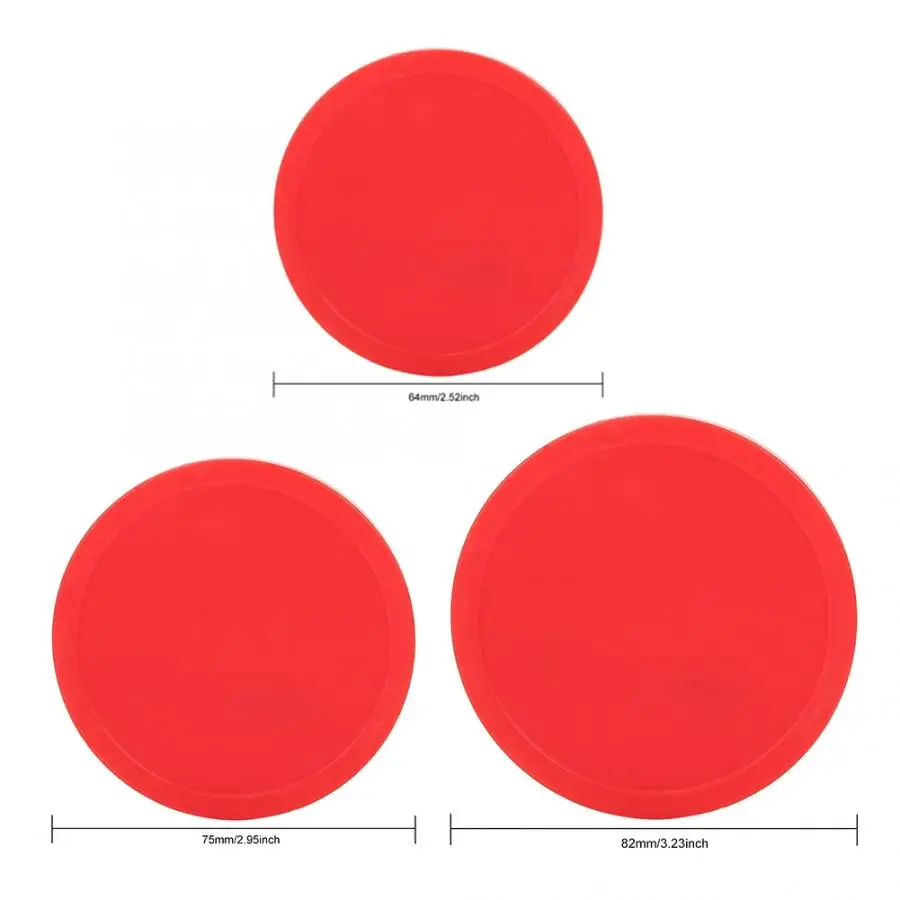 4 Pcs 64mm/75mm/82mm Plastic Air Ice Hockey Pucks Piece Replaceable for Tables Game Equipment entertainment equipment Air Hockey Accessories Ice Hockey Accessories