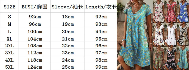 Floral Short Sleeve V Neck Summer Dress