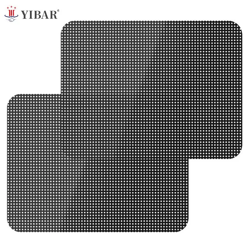 2PCS Car Side Window Mesh Film Windshield Net Sun Shade Sticker UV