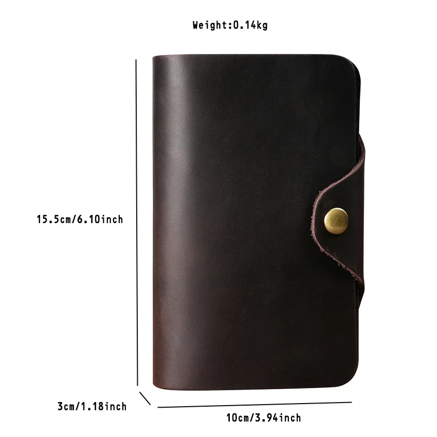 Vintage Leather Men's Wallet Long Billfold Wallet with Hasp 100% Genuine Leather Wallet for Men Drop Shipping 6