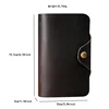 Vintage Leather Men's Wallet Long Billfold Wallet with Hasp 100% Genuine Leather Wallet for Men Drop Shipping 6