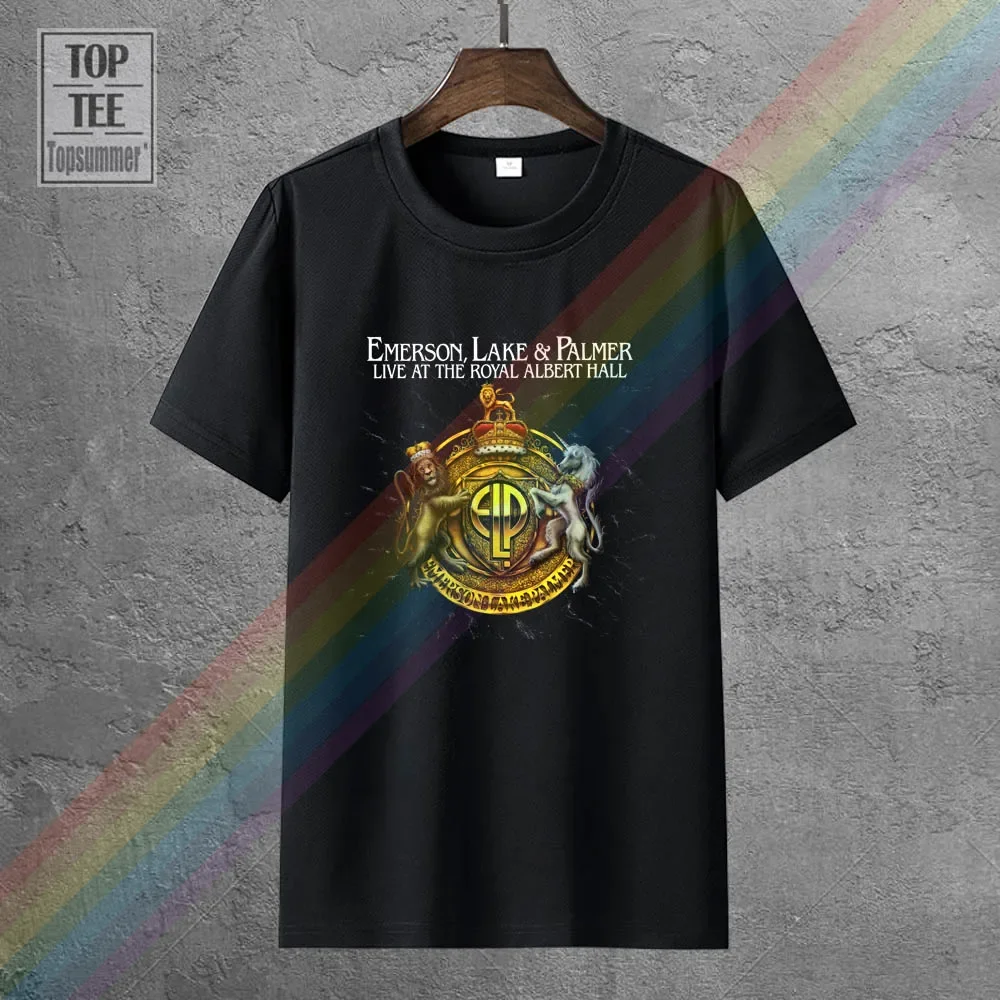 Emerson Lake & Palmer Elp Tee S-3Xl T-Shirt Progressive Rock Band Fashion T-Shirts Summer Straight 100% Cotton