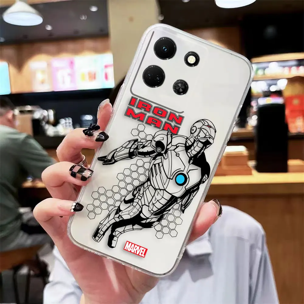 thumbnail image 1 of Clear Phone Case For Infinix NOTE 10 11 12 30 30i SMART 5 6 7 ZERO CAMON 19 20 PRO Case Funda Capa Shell Marvel Lron Man Comics, 1 of 5