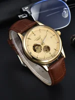 Montre automatique LONGLUX, style élégant, vente en gros, montres mécaniques squelette, cadran romain, étanche, montre homme, cadeau pour homme 1