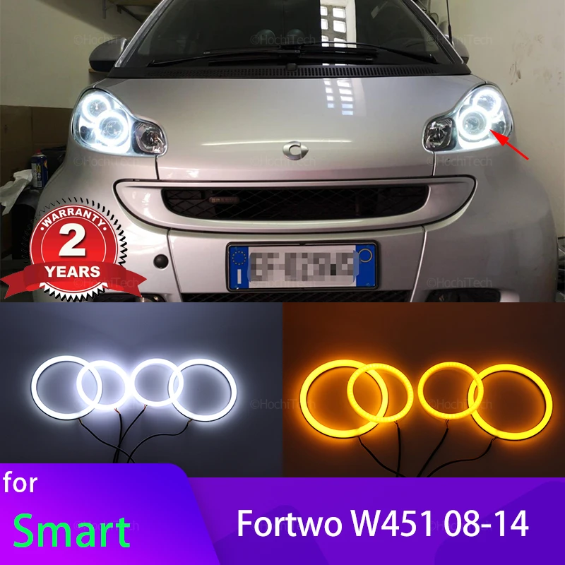 Yctze 2 Pezzi Luci Targa LED 6000K 2W Per Smart Fortwo W450 W451 W453 - Lampadine Per Auto Sostituzione Diretta, 50000 Ore Di Durata