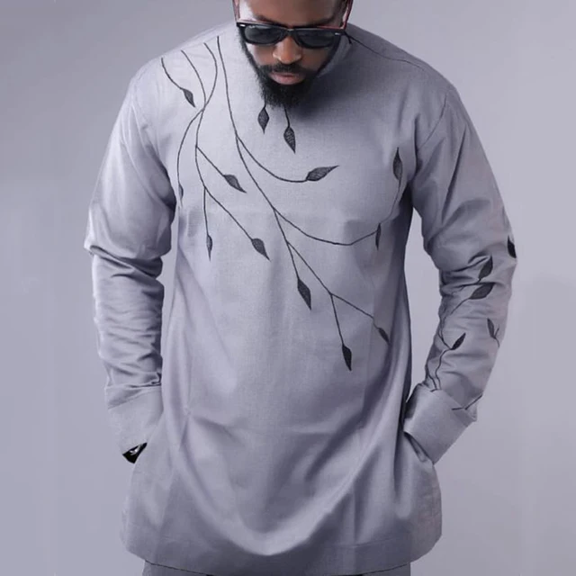 Deji Long Sleeve Embroidered Kaftan Outfit - Image 2