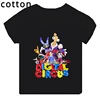 Hot Sale The Amazing Digital Circus Print Kids T-shirt Girls Clothes Baby Boys Black Short Sleeve Cotton T Shirt Children Tops 1