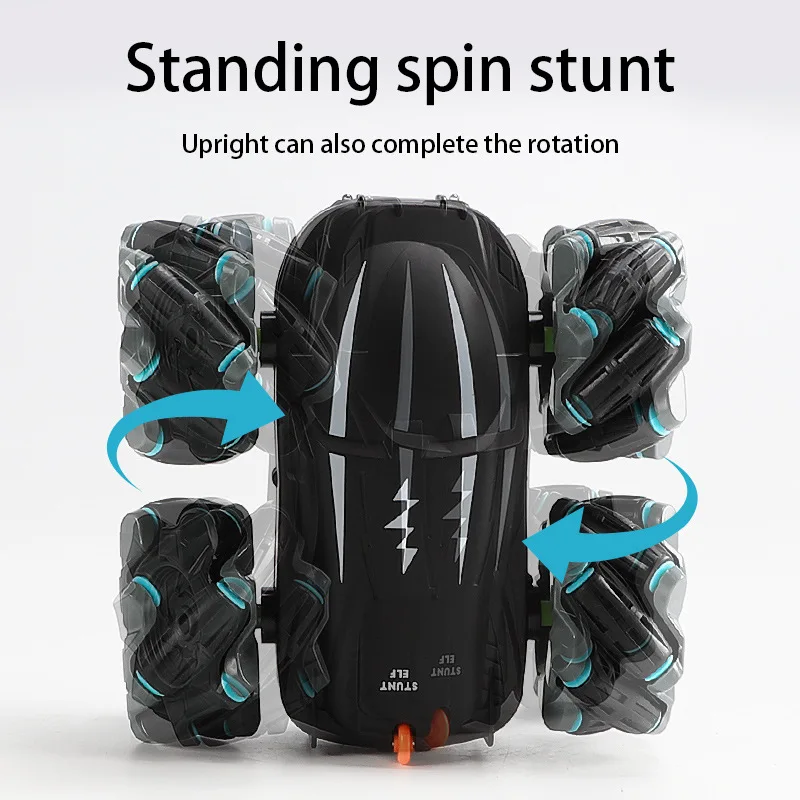 4WD remote control car stunt tumbling double-sided car 360 ° rotating sliding light tumbling charging light drift racing car chi