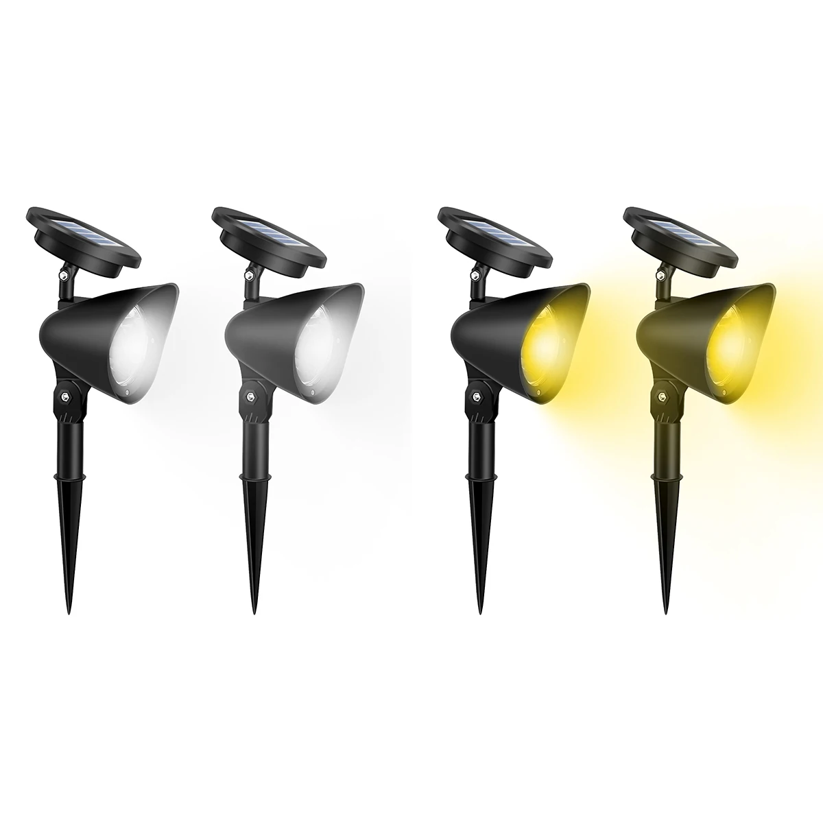 Description Picture 3 of item2Pcs Solar Spot Light White/ Warm Light Solar Light Outdoor IP65 Waterproof Auto On/Off Lawn Light Bright Landscape Decoration