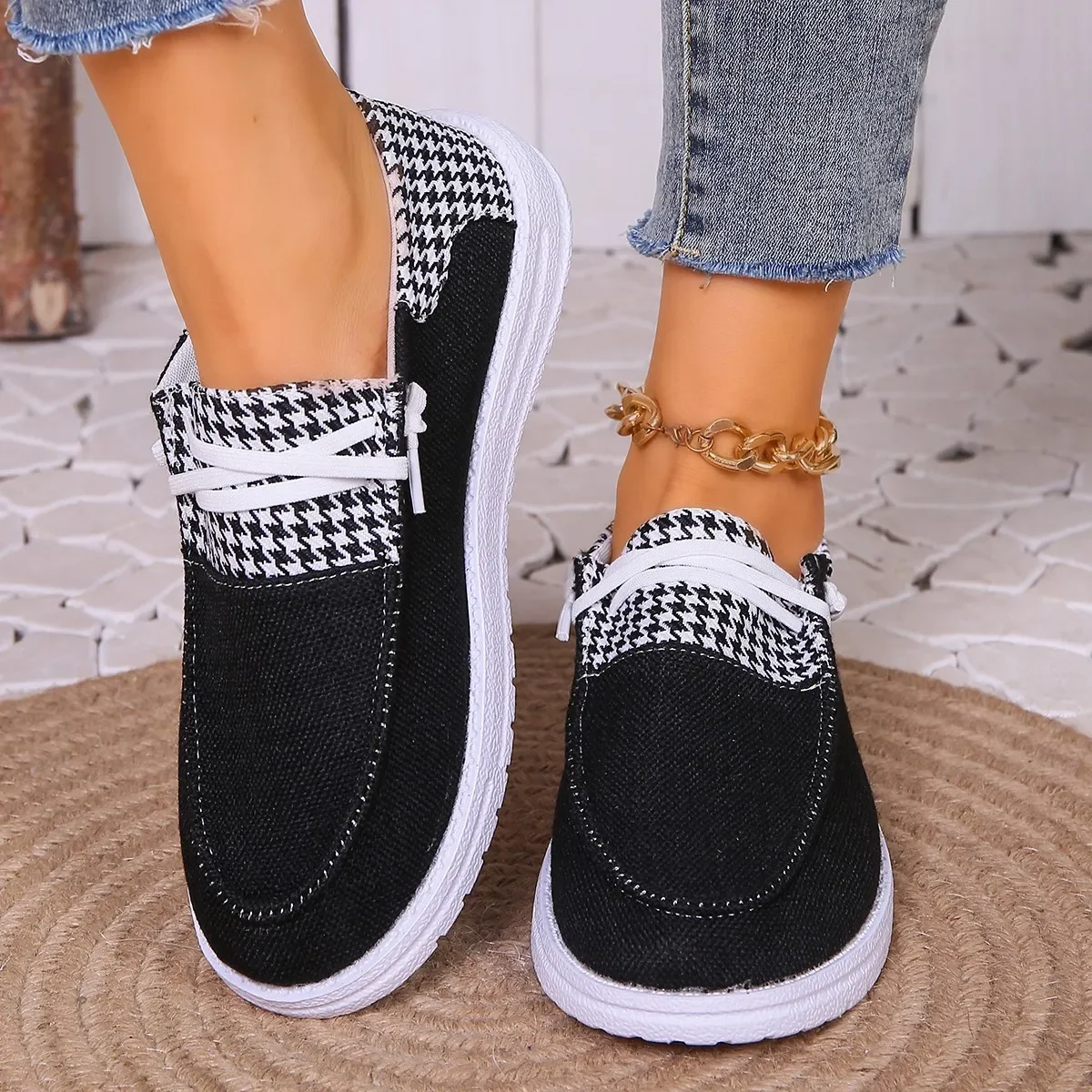 

Женские кроссовки с круглым носком, удобная повседневная прогулочная обувь, толстая подошва с открытым носком, весна-осень