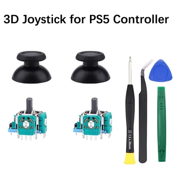 8 in 1 Replacement Joystick Kit for PS5 Controller with Screwdriver 3D Analog Thumb Sticks Repair Kits 1