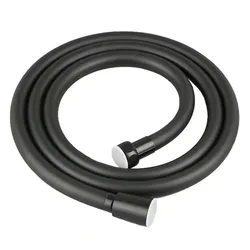 Durable Stainless Steel Flexible Shower Hose - Adjustable Length Bath Accessory (PVC Black-1.5m)